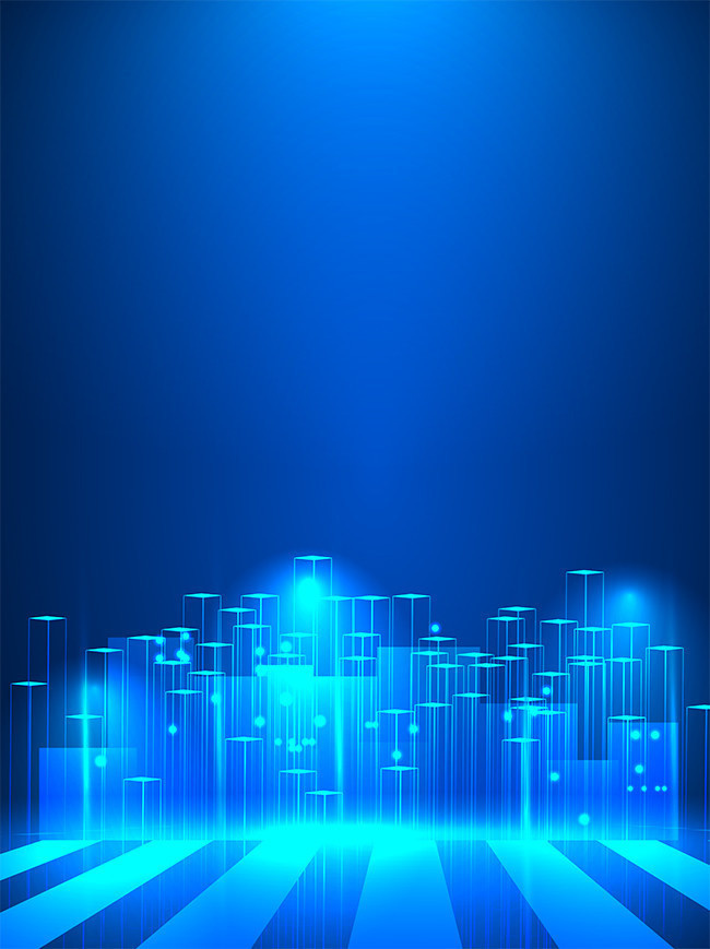 蓝色科技之城 未来都市的视觉想象